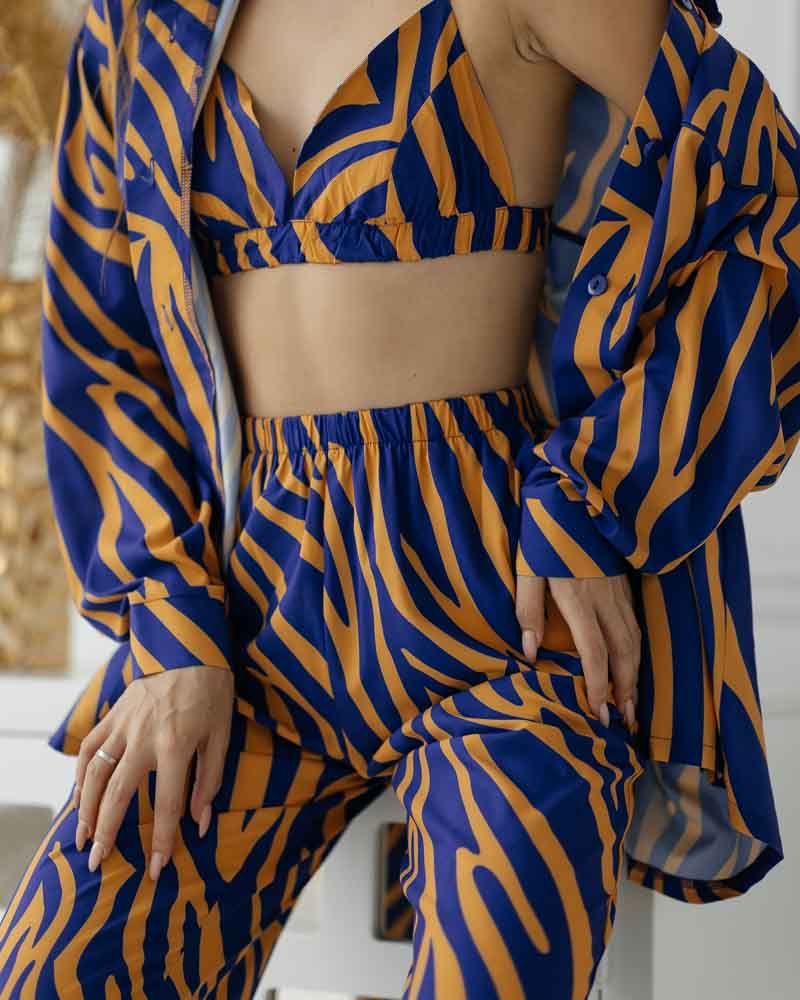 Піжама жіноча Модельєр 7748 р. 44 Синьо-жовтий (11521) - фото 5 Піжама жіноча Модельєр 7748 р. 44 Синьо-жовтий (11521) - фото 5