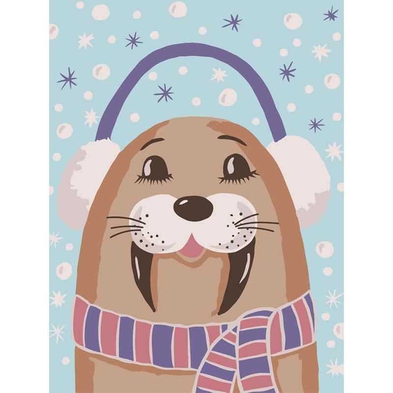 Картина по номерам ART CRAFT Счастливый моржик 30х40 см (15585-AC)