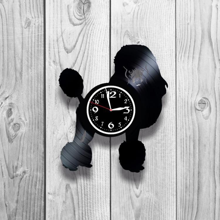 Часы настенные Пудель 0041 из виниловой пластинки