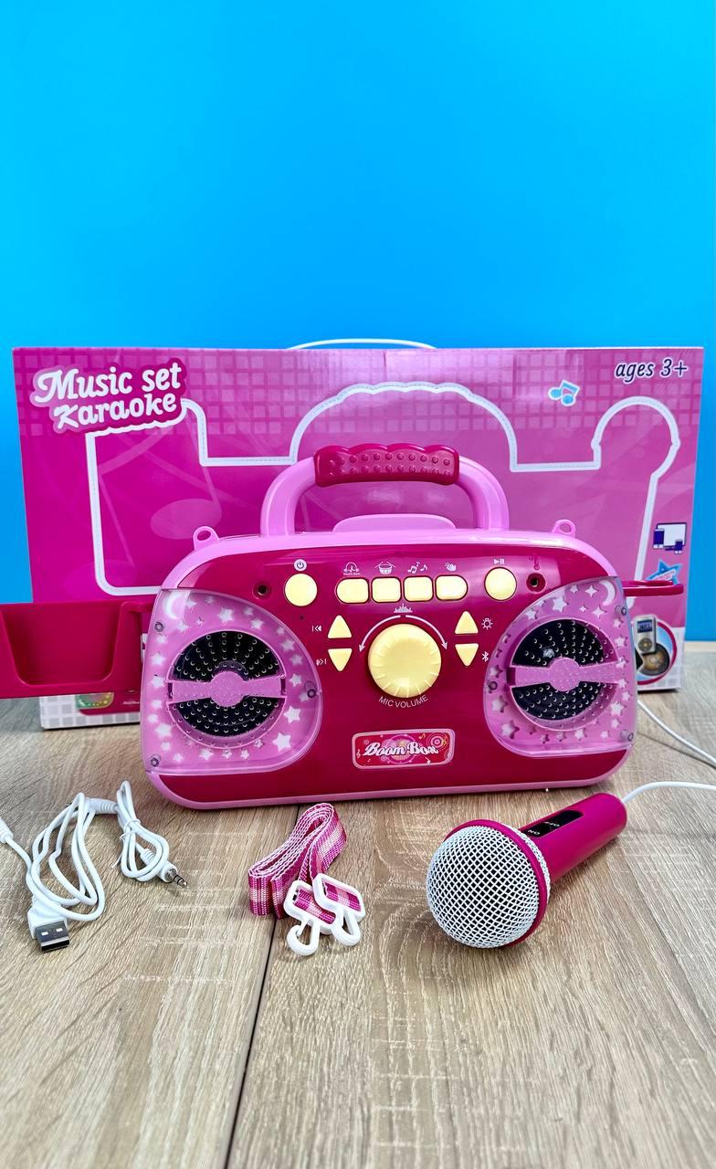 Детское караоке 5021/12/2 подсветка/микрофон/Bluetooth/MP3-кабель/USB-кабель/от сети (25606455) - фото 2 Детское караоке 5021/12/2 подсветка/микрофон/Bluetooth/MP3-кабель/USB-кабель/от сети (25606455) - фото 2