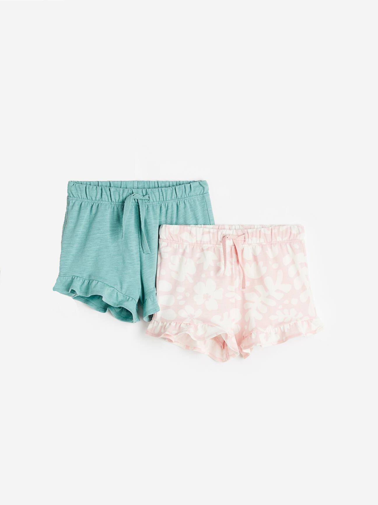 Шорти 2 шт. H&M 104 см Рожево-зелений (A31010566802)