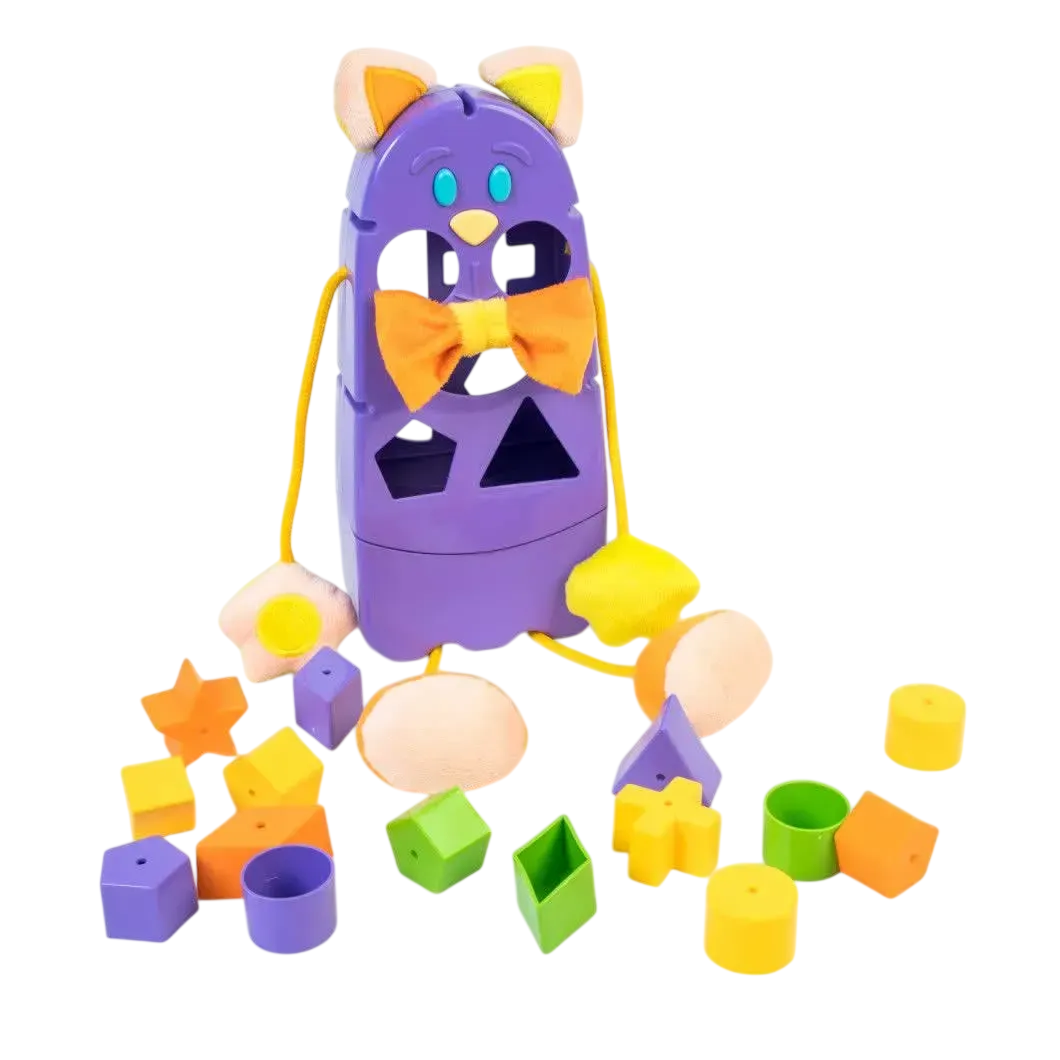 Игрушка для малышей Tigres Сортер-логика Котик из пластика 30 см Фиолетовый (150-98-39290.3)