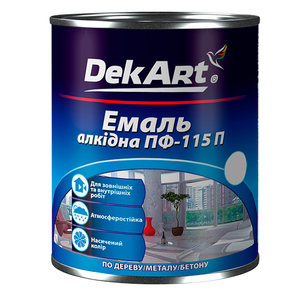 Емаль алкідна ПФ-115П DekArt 25 кг Блакитний (2792906686)