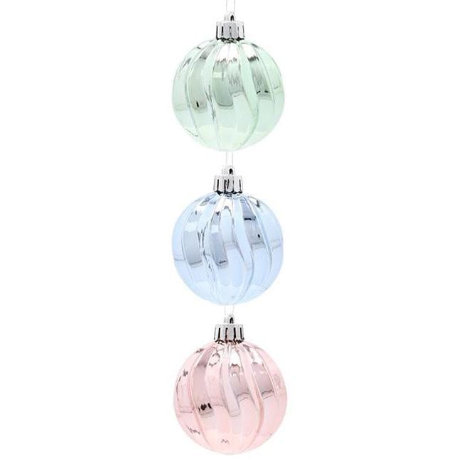 Набор пластиковых новогодних шаров Flora 6 шт. d 6 см (43149)