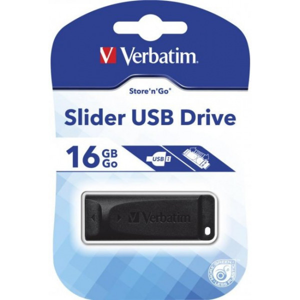 Флешка Verbatim Store&Go Slider 16Gb Black (98696) - фото 5