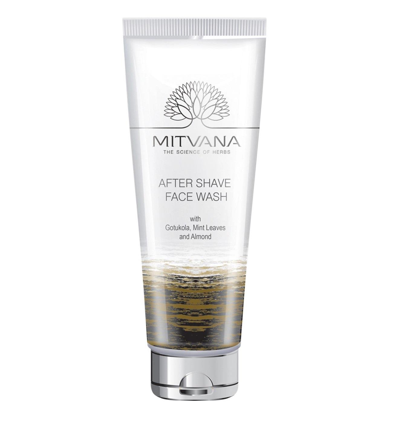 Лосьон для лица после бритья Mitvana After Shave Face Wash with Gotukola Mint Leaves & Almond 100 мл (8908002915211)