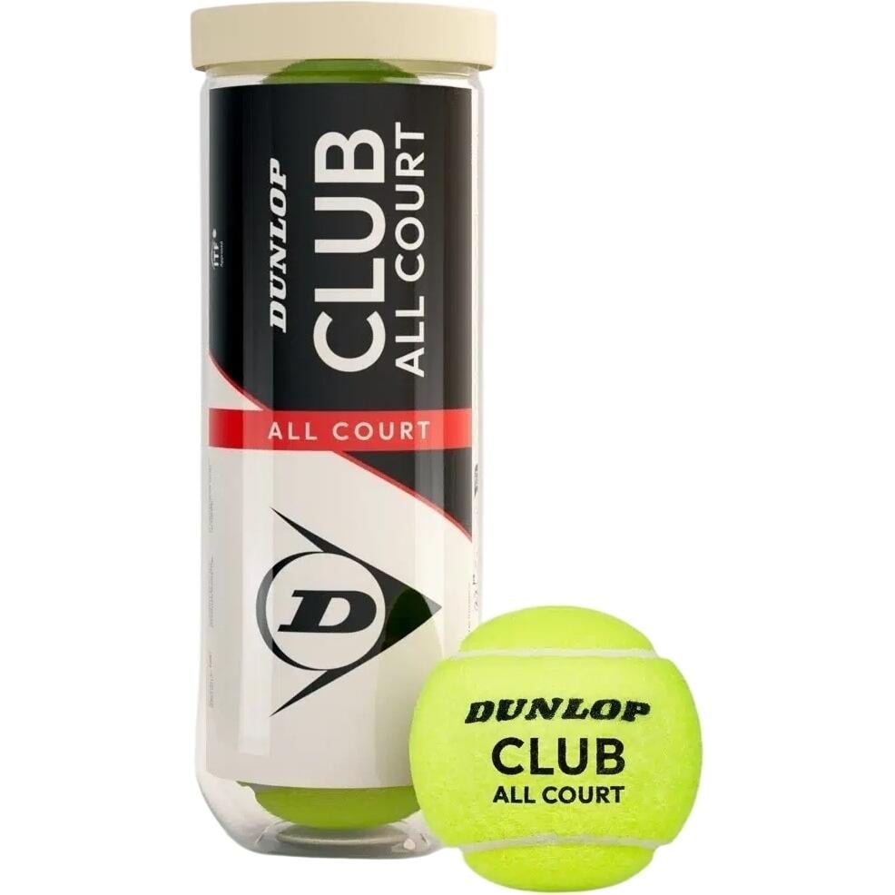Набір м'ячів для тенісу Dunlop CLUB ALL COURT 3B 3 шт. Жовтий (601629)