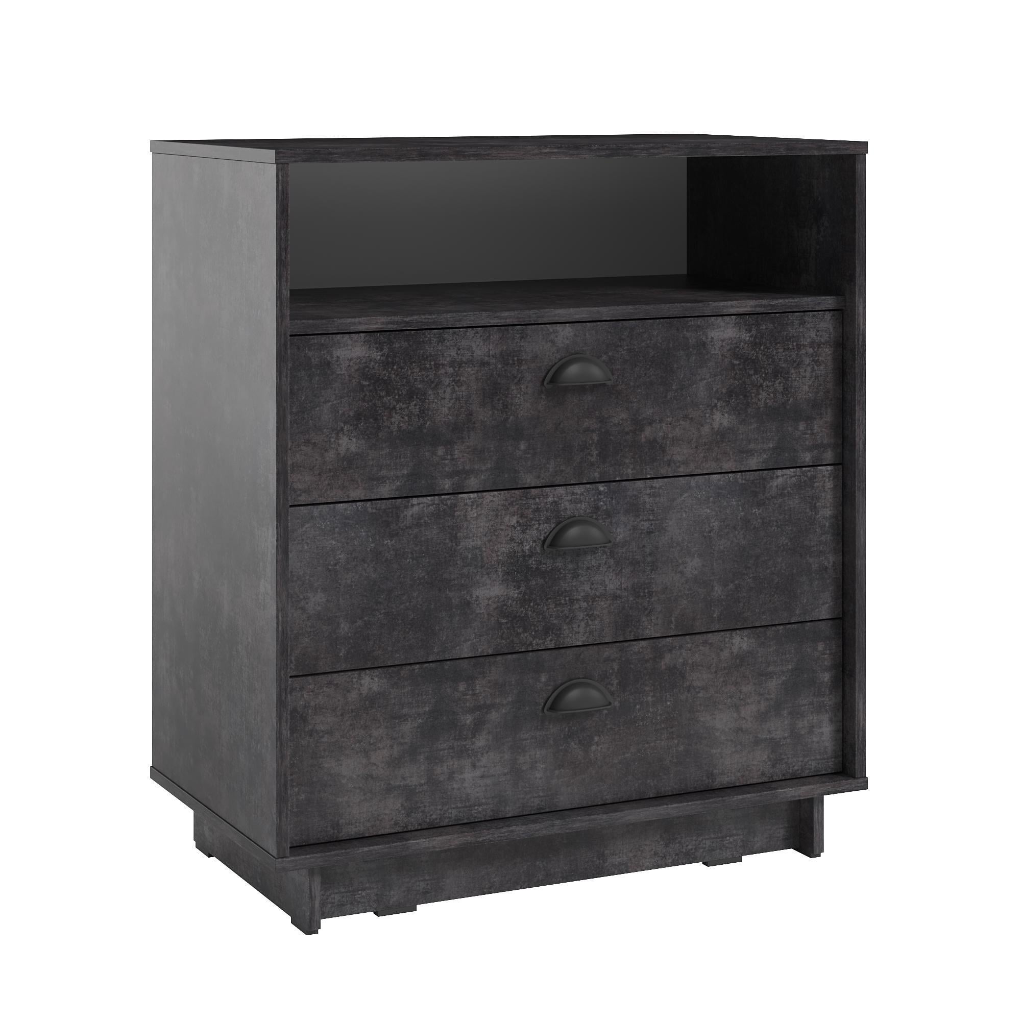Комод Moreli для дома с 3 ящиками и полкой K-0001 Бетон Темный
