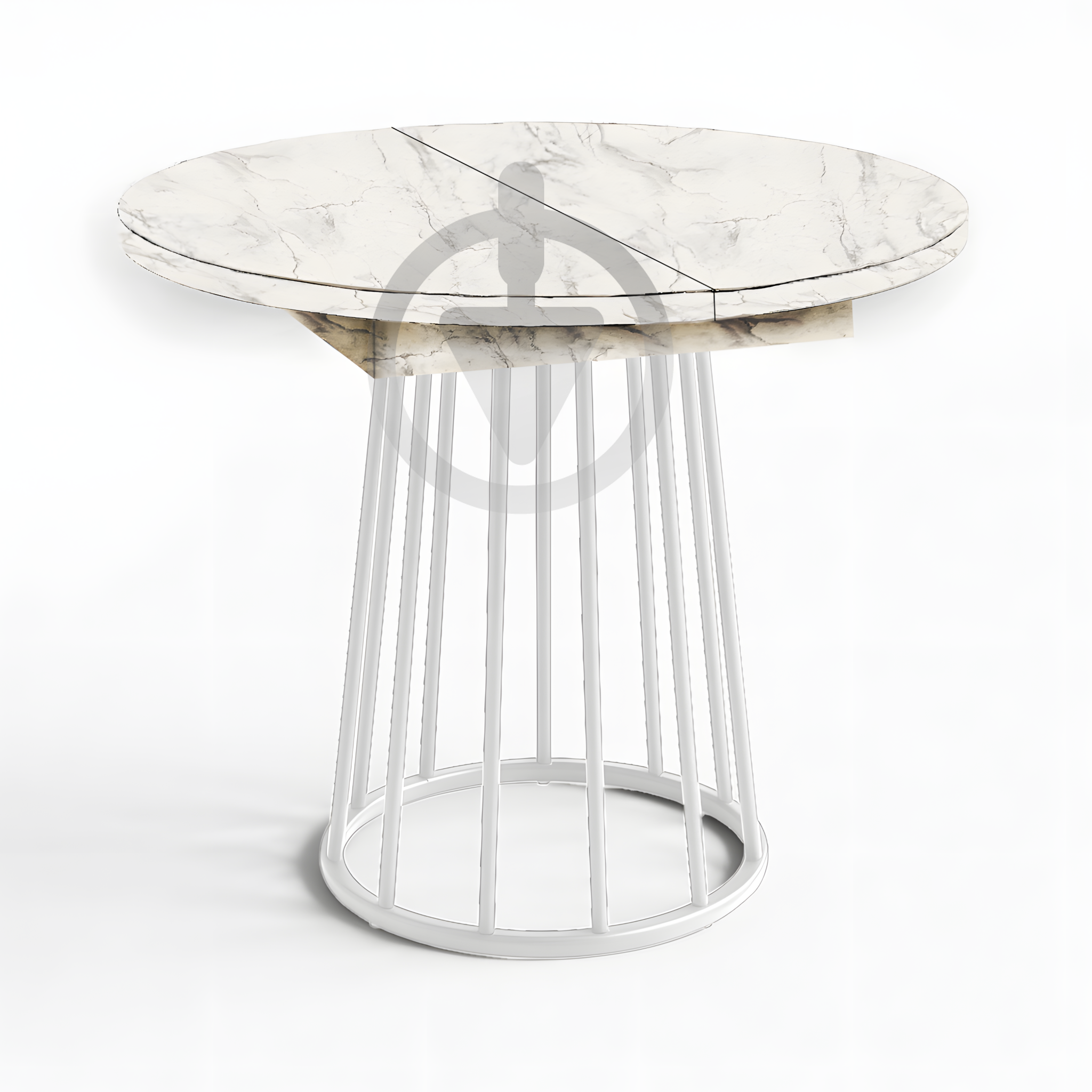 Стол кухонный раскладной MebliRoMax RoMax Elegant Slide 90x75 см/130x75см Loft Мрамор Кристалл/Белый (elegant-90x75-mramor_white) - фото 7 Стол кухонный раскладной MebliRoMax RoMax Elegant Slide 90x75 см/130x75см Loft Мрамор Кристалл/Белый (elegant-90x75-mramor_white) - фото 7