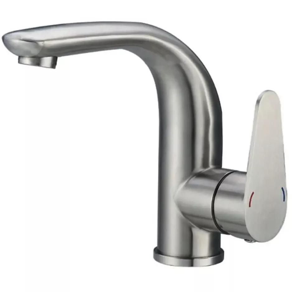 Смеситель для умывальника Wezer INX1A-04 однорычажный Сатин (171252)