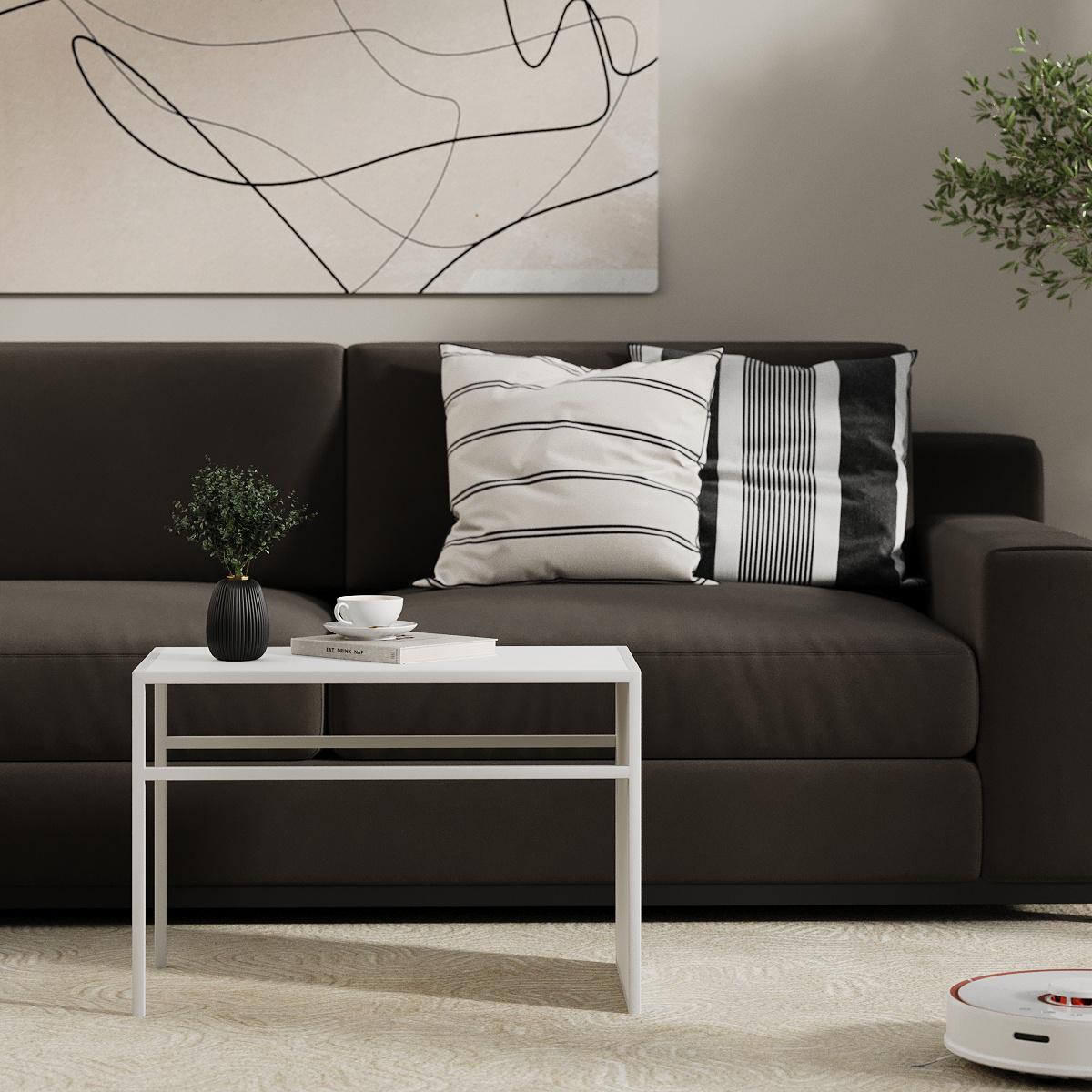 Стіл придиванний Art In Head Fiji Double 430х630х350 мм Білий/Білий (101014208) - фото 4 Стіл придиванний Art In Head Fiji Double 430х630х350 мм Білий/Білий (101014208) - фото 4