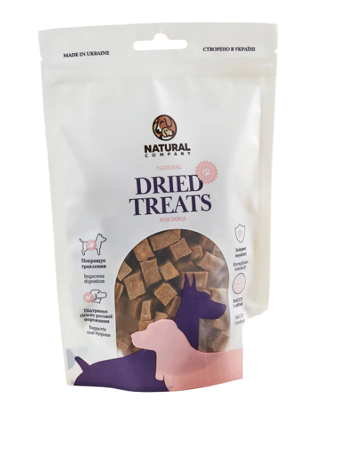 Ласощі для собак мясні кубики з качки для дресирування 100 г (979-03)