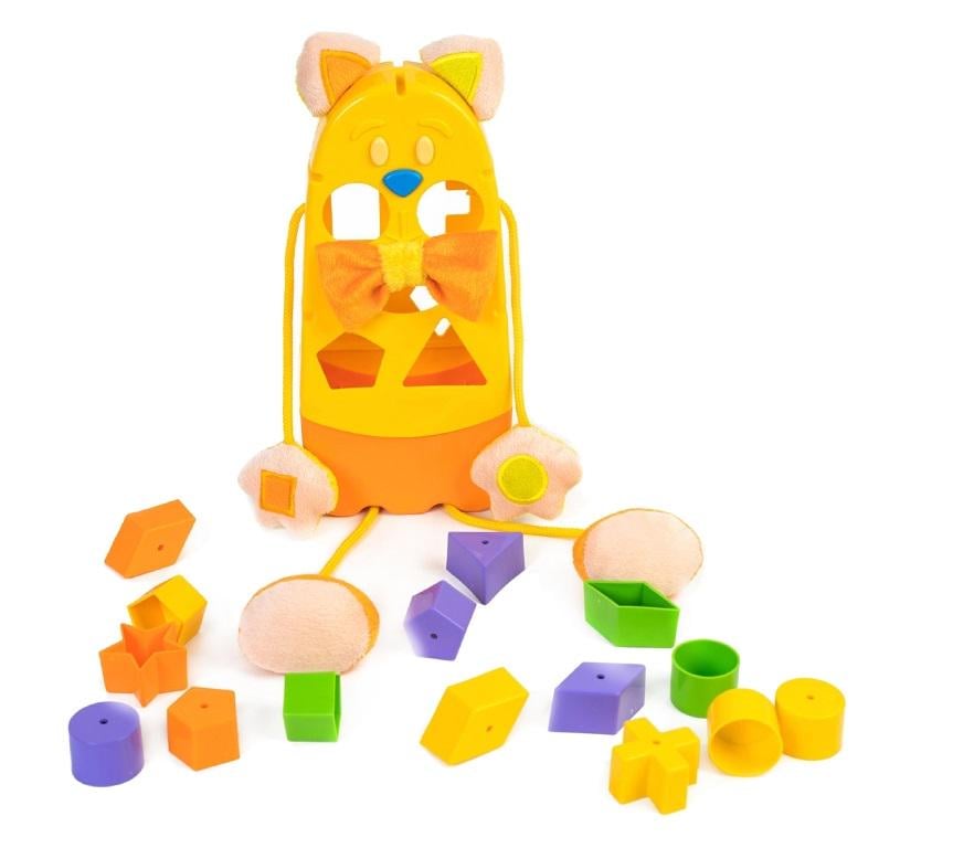 Игрушка для малышей Tigres Сортер-логика Котик из пластика 30 см Желтый (150-98-39290.2)