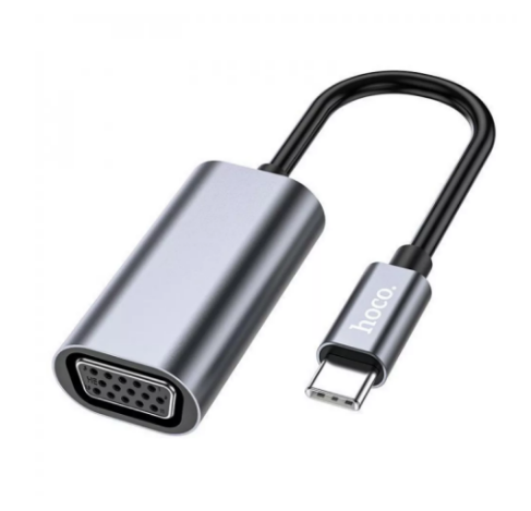 Адаптер Hoco UA21 Type-C to VGA metal Gray (388230092)