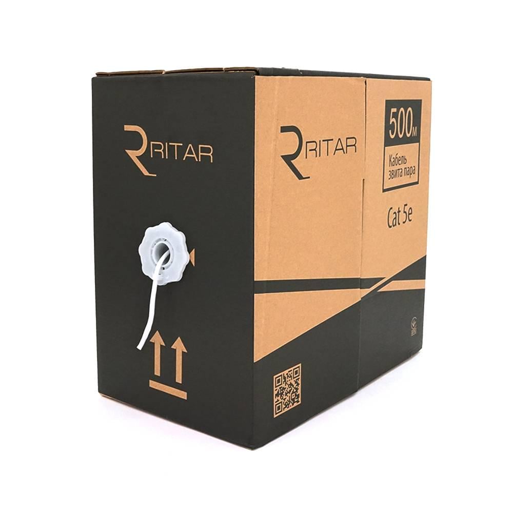 Кабель Ritar КВП UTP 2х2х05 2p 24 AWG CCA для внутрішніх робіт Corton Box 380x380x450 мм 500 м White (27271)