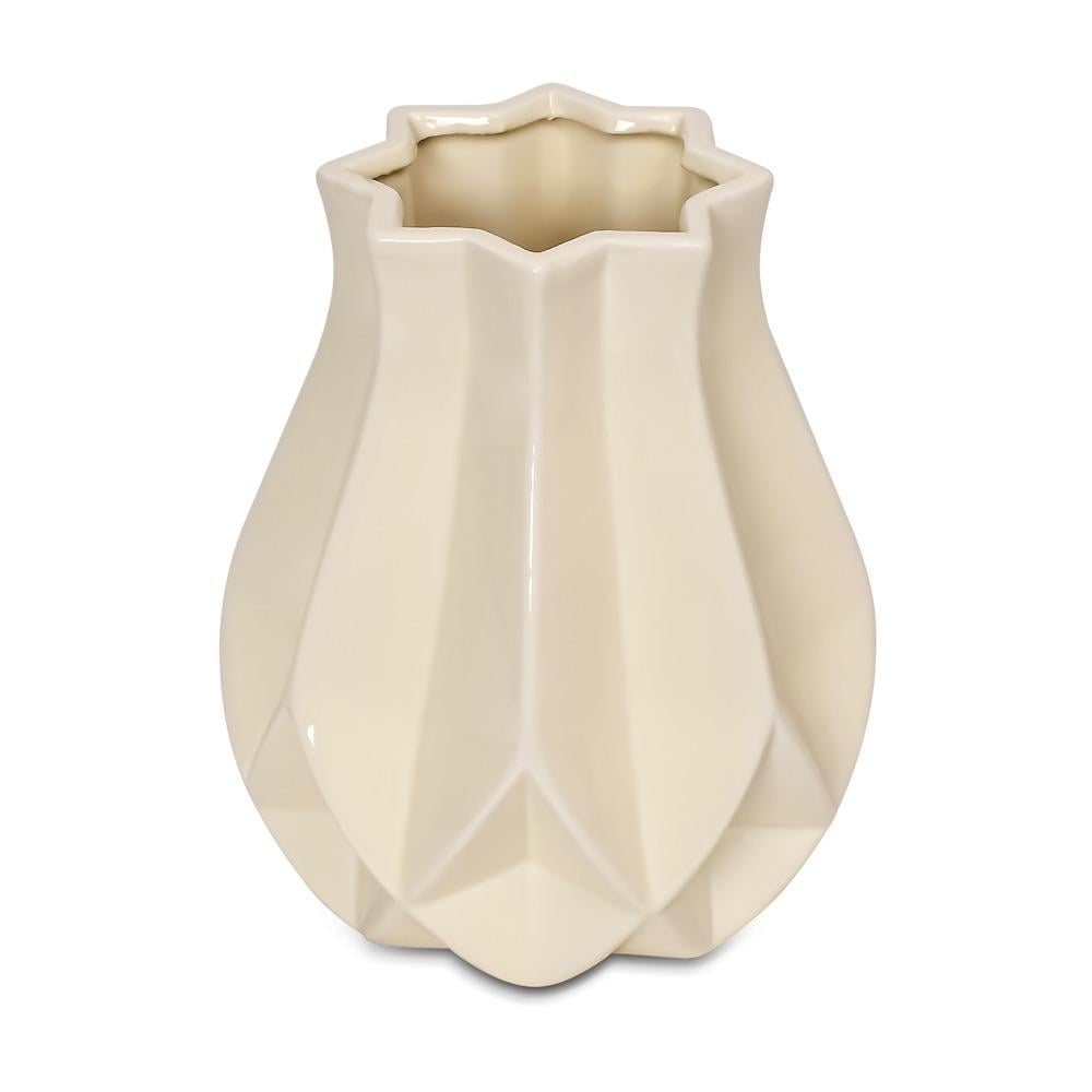 Ваза керамическая Tulip 15х17 см Белый (R94047)