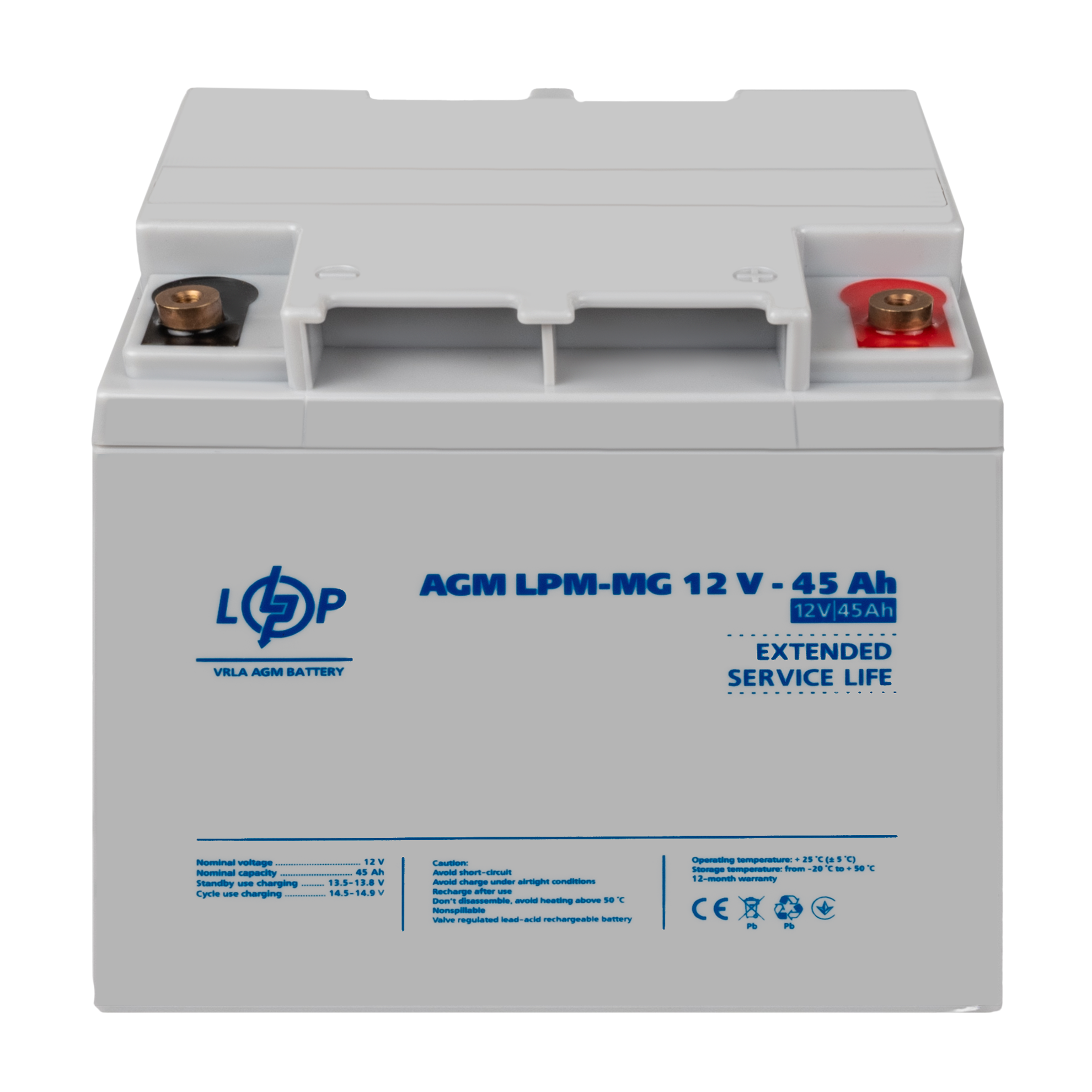 Акумулятор мультигелевий LogicPower LPM-MG 12V-45 Ah (26454356) - фото 2 Акумулятор мультигелевий LogicPower LPM-MG 12V-45 Ah (26454356) - фото 2