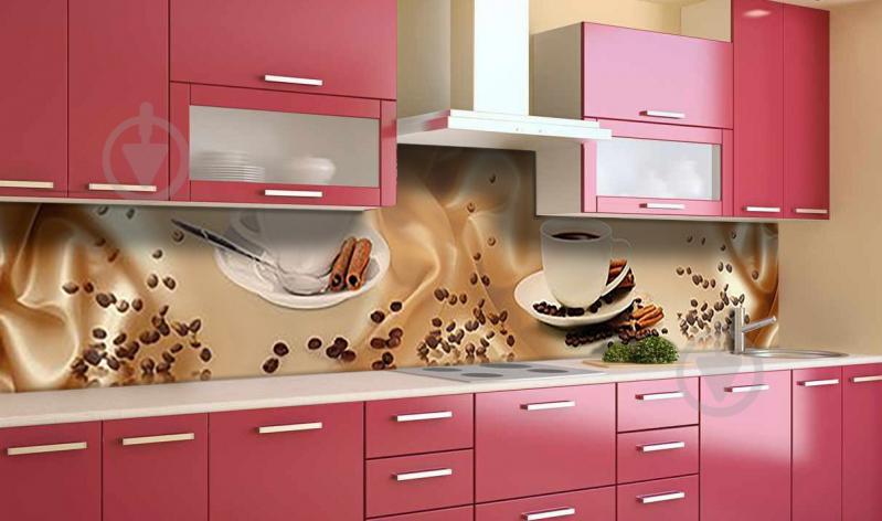 Наклейка виниловая кухонный фартук Zatarga "Кофе с корицей" 600х2500 мм Наклейка виниловая кухонный фартук Zatarga "Кофе с корицей" 600х2500 мм