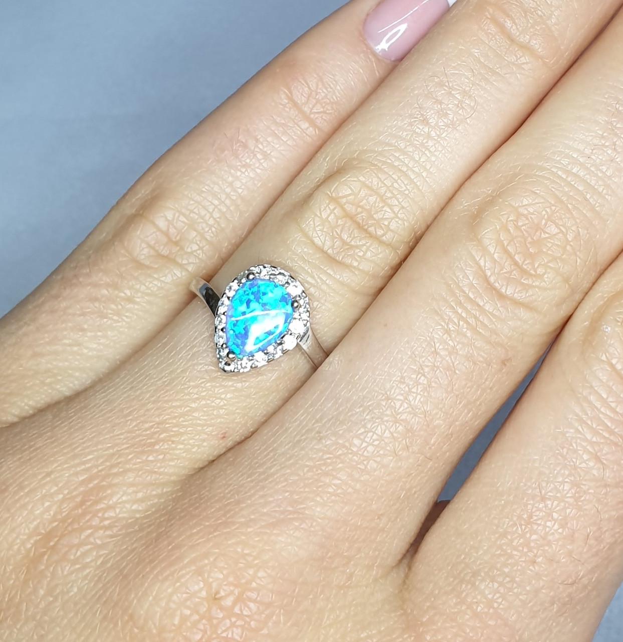 Кольцо серебряное с опалом р. 17 2,53 г (1417091558)