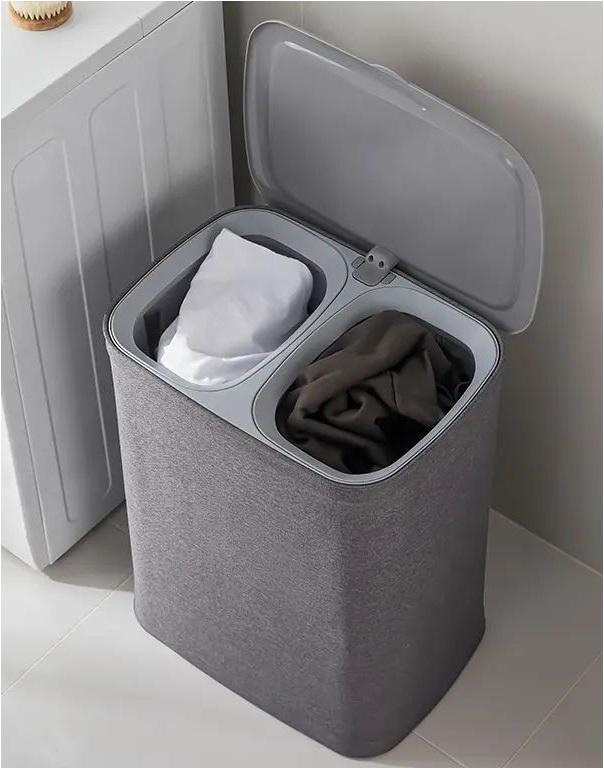 Kорзина для белья Lux HomePlus TOTA 50 л Cерый - фото 8