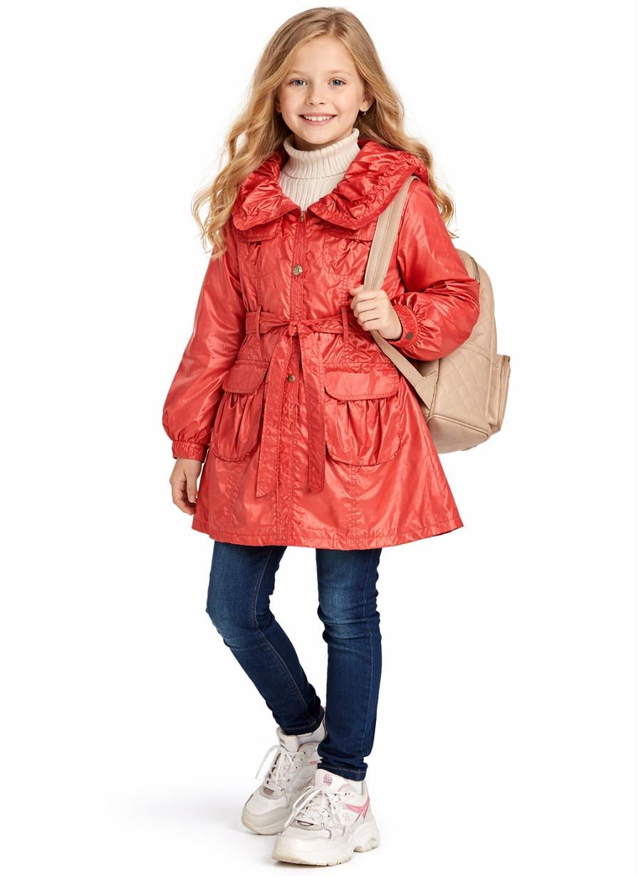 Плащ для девочки на флисе Ygsh 01 128 см Бронзовый (129405_128)