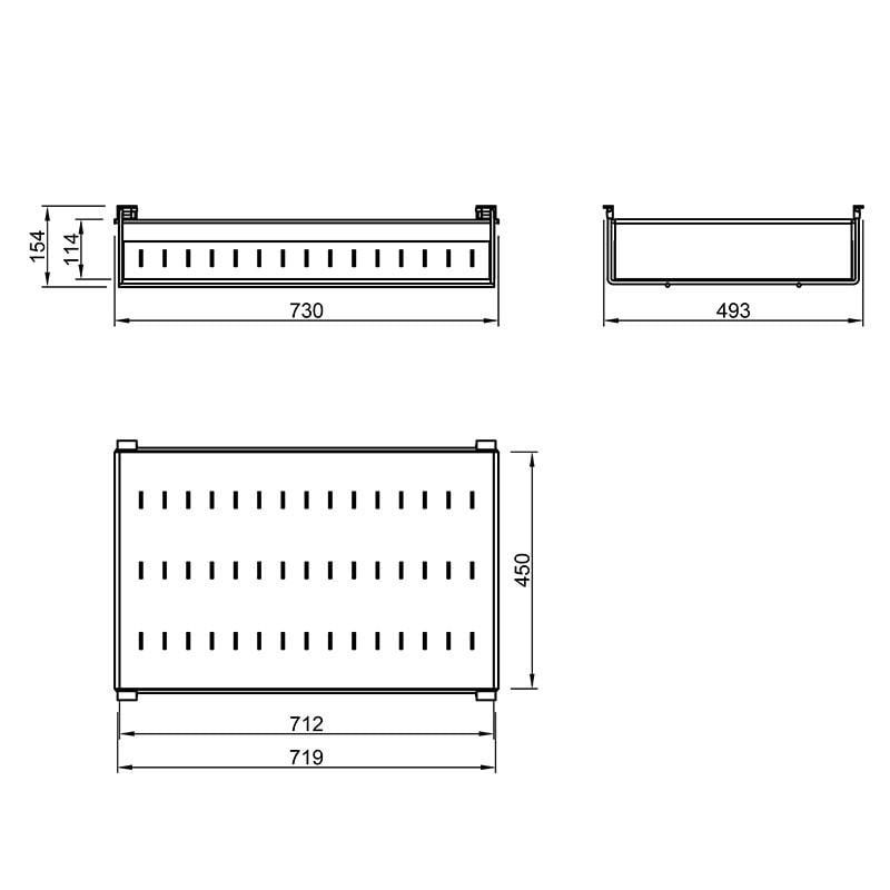 Кошик для одягу Venus VIBO навісний металевий 734 мм Графіт (ACLAV72VGF) - фото 3 Кошик для одягу Venus VIBO навісний металевий 734 мм Графіт (ACLAV72VGF) - фото 3
