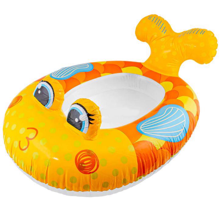 Надувний пліт Intex Рибка 100х97 см Жовтий (6285)