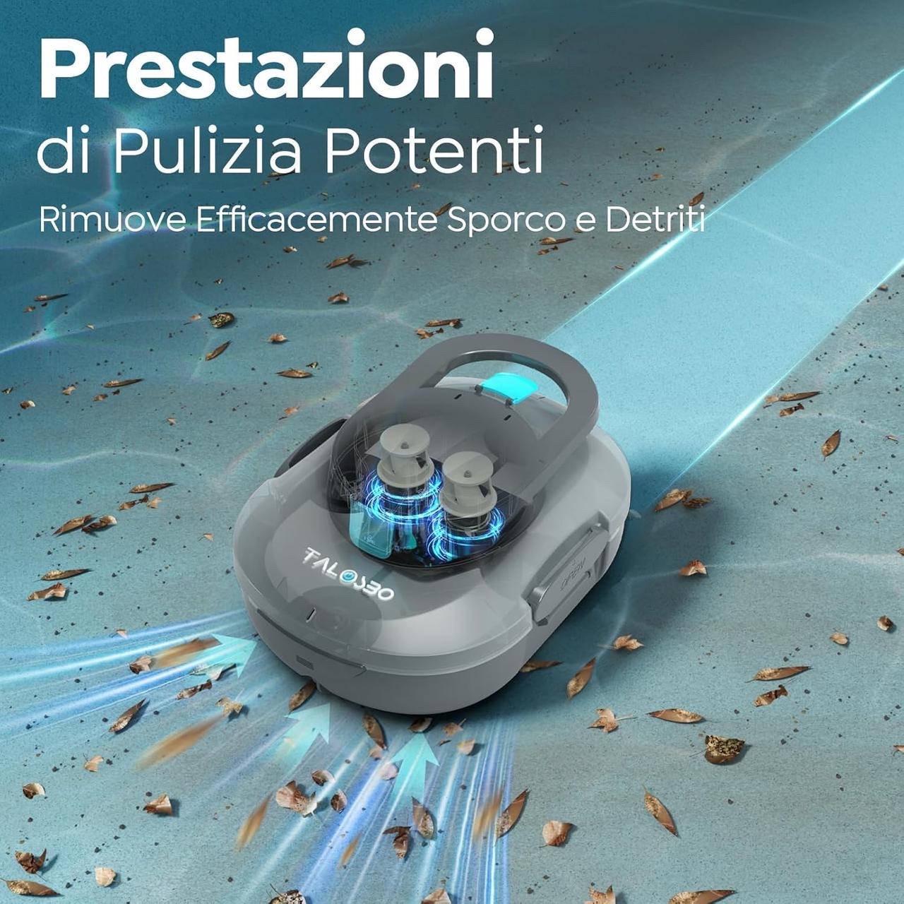 Робот-пылесос для бассейна TALOSBO Pleco S1 аккумуляторный 80 мин работы очистки дна двойной мотор - фото 3 Робот-пылесос для бассейна TALOSBO Pleco S1 аккумуляторный 80 мин работы очистки дна двойной мотор - фото 3