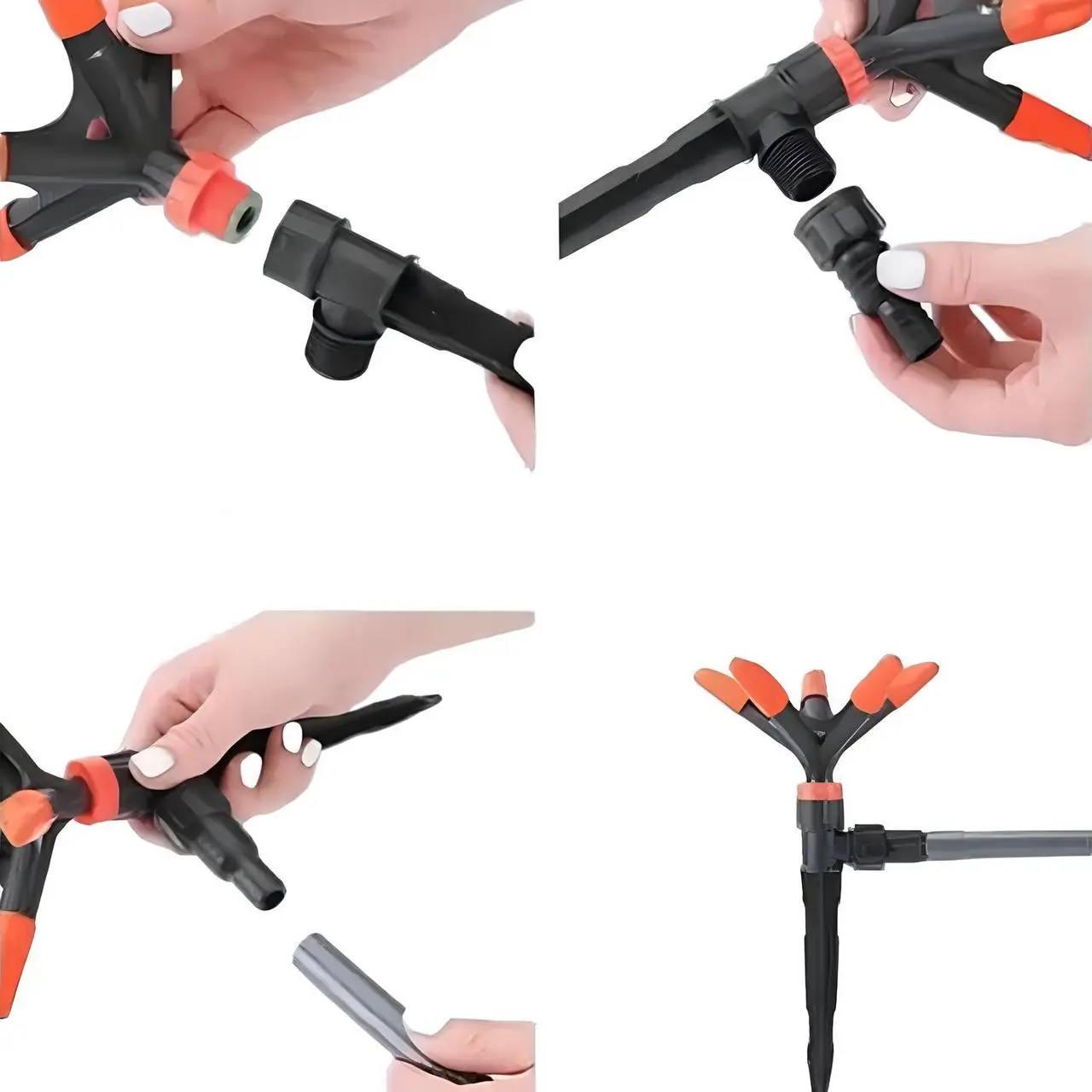 Атоматичний розбризкувач для поливу з круговим шипом 5 пелюсток Помаранчевий/Чорний (a7ae54e5) - фото 3 Атоматичний розбризкувач для поливу з круговим шипом 5 пелюсток Помаранчевий/Чорний (a7ae54e5) - фото 3