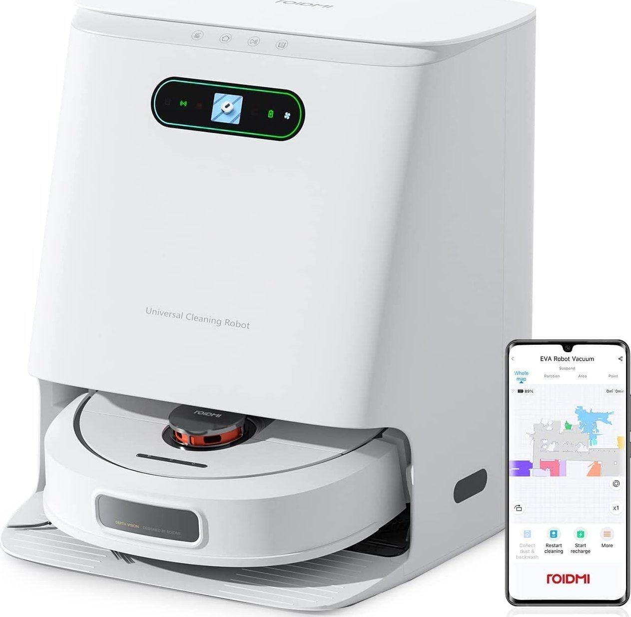 Робот-пилосос з вологим прибиранням Roidmi EVA White (475017) - фото 2 Робот-пилосос з вологим прибиранням Roidmi EVA White (475017) - фото 2