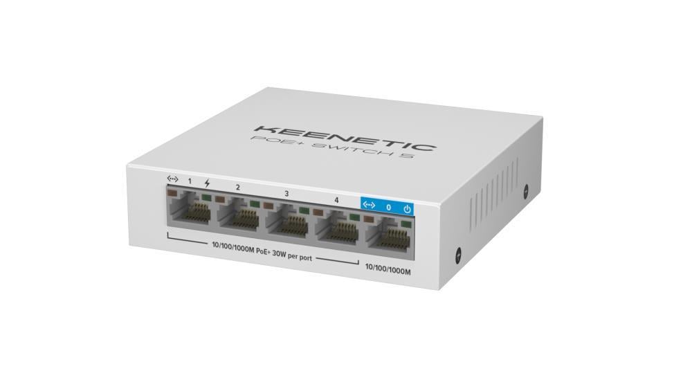 Коммутатор неуправляемый Keenetic PoE+ Switch 5 KN-4610