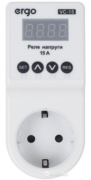 Реле контролю напруги побутове ERGO Voltage Protector VC-15 White