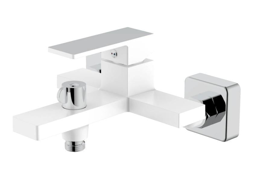 Смеситель для ванны Qtap Gemini QTGEM259CRW45683 Chrome/White (56043)