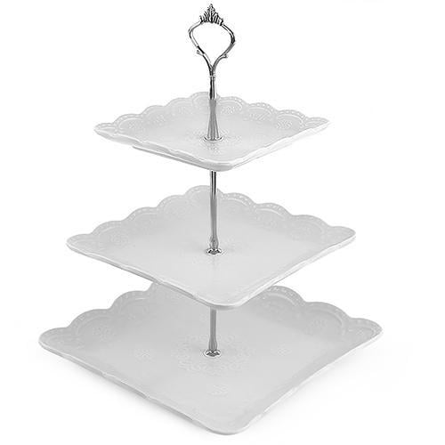 Фруктовниця фарфор White lace 15x20x25,5 см Білий (30035) - фото 1 Фруктовниця фарфор White lace 15x20x25,5 см Білий (30035) - фото 1