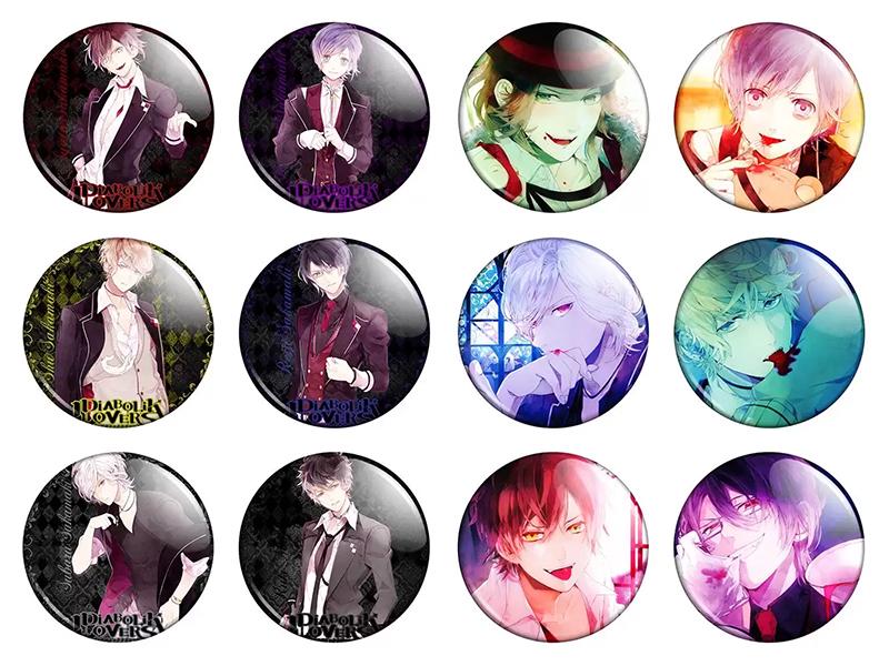 Набор значков Аниме Diabolik Lovers 12 шт. (NZN00303)