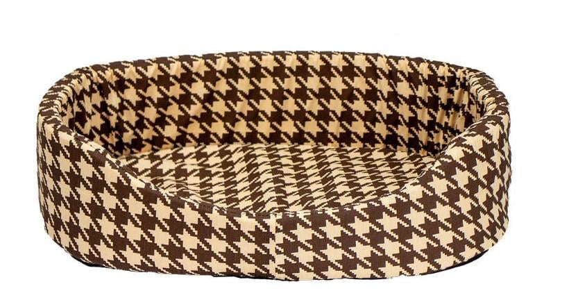 Лежак для собак Пушистики 49x35x13 см Шоколадний
