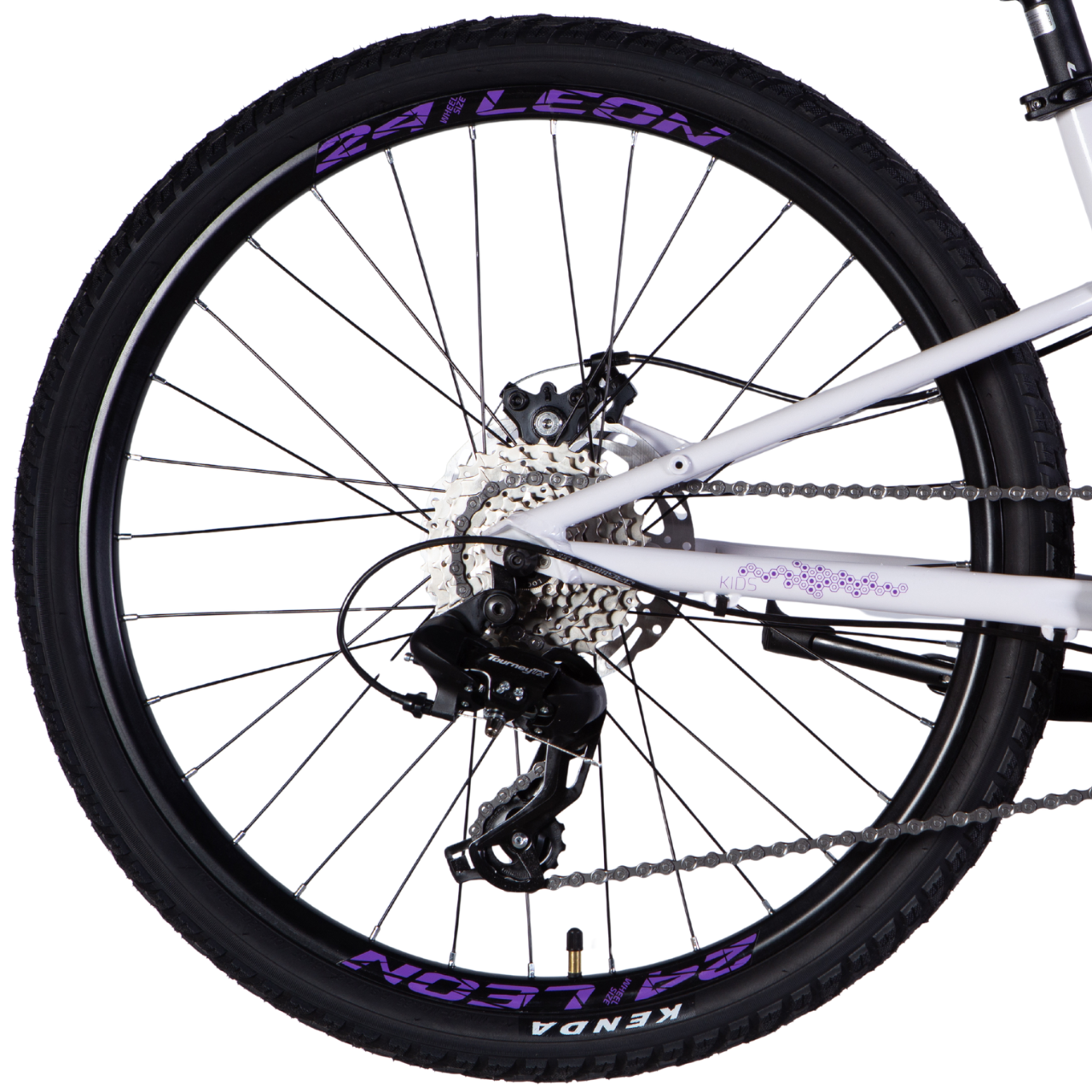 Велосипед подростковый Leon SUPER JUNIOR DD CS AL 24" 12" 2025 Белый/Сиреневый - фото 2 Велосипед подростковый Leon SUPER JUNIOR DD CS AL 24" 12" 2025 Белый/Сиреневый - фото 2