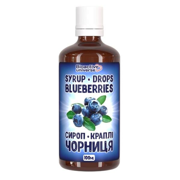 Комплекс для профилактики зрения Bioactive Universe Blueberries Syrup-Drops 100 мл 20 порций (000026482)