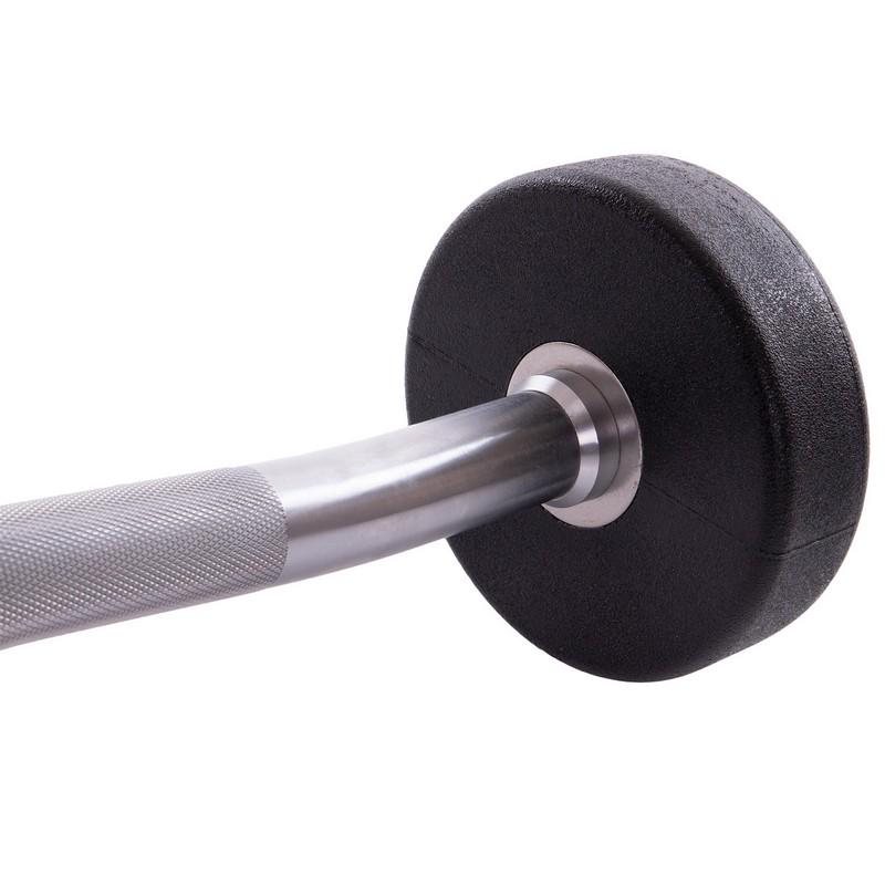 Штанга Zelart Urethane Barbell фіксована вигнута поліуретанова TA-2690-15 довжина 104 см 15 кг (DR002578) - фото 3