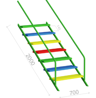 Елемент ігрового комплексу Tobi Sho Сходи 2000х700 мм - фото 2