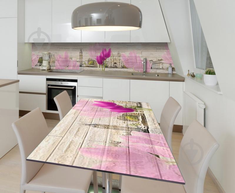 Наклейка виниловая на стол Zatarga  "Весна в Лондоне" 650х1200 мм