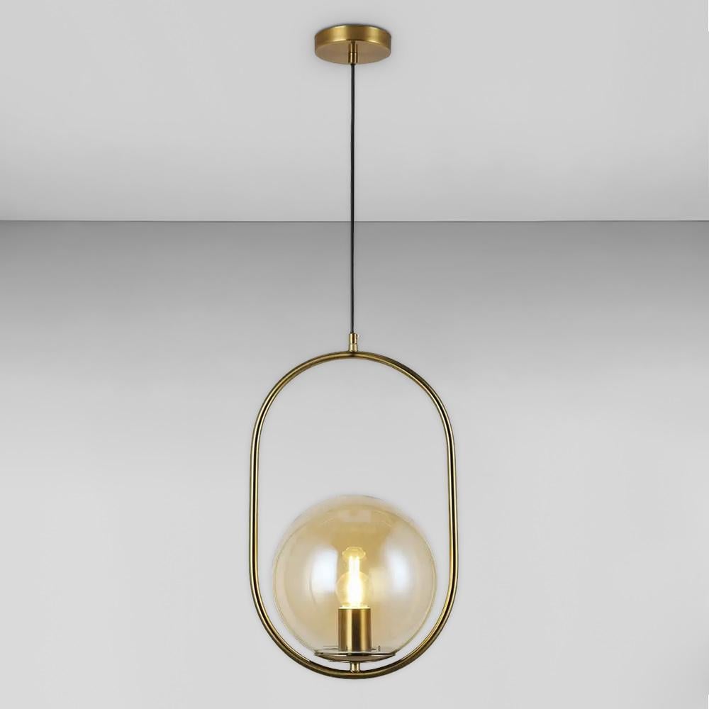 Люстра подвесная шар Light House LS-18127-1 BRZ/BR Бронзовый/Янтарный