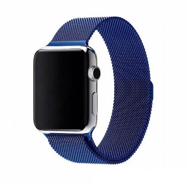 Металлический ремешок Миланская петля для Apple Watch 38/40/41 мм Синий Металлический ремешок Миланская петля для Apple Watch 38/40/41 мм Синий