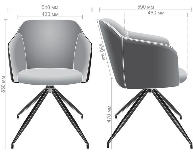 Стілець обідній Niki тканина Сірий - фото 5 Стілець обідній Niki тканина Сірий - фото 5