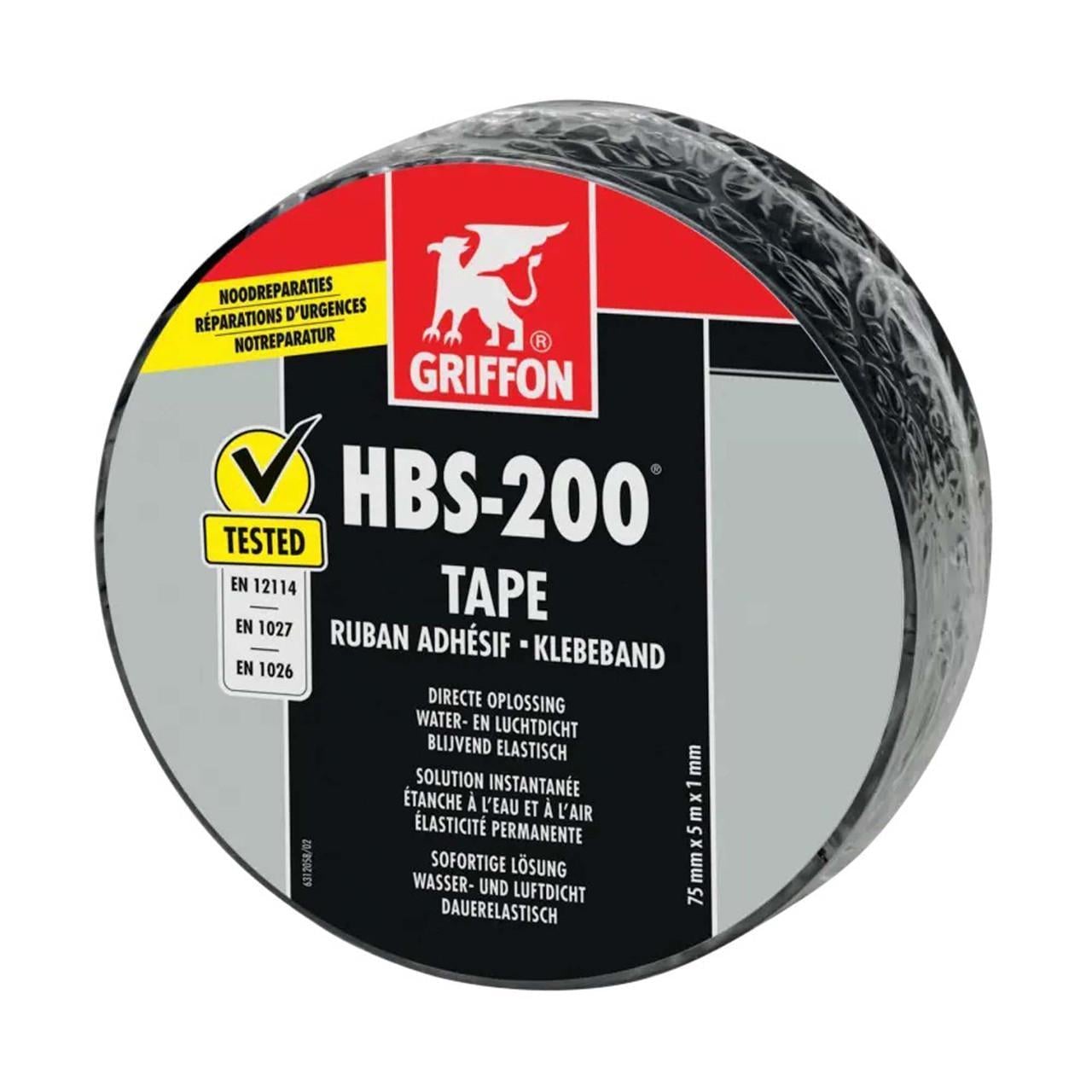 Герметизационная ремонтная лента Griffon HBS-200 Tape 75 мм х 5 м Черный (3159625442)