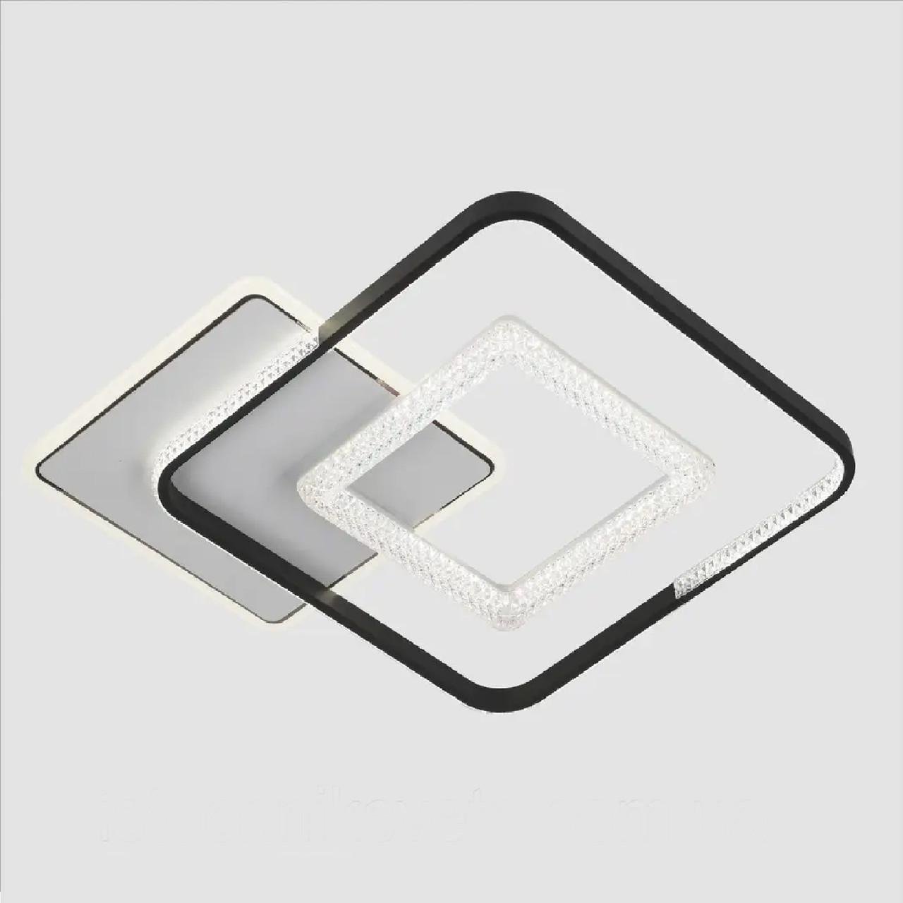 Светодиодная люстра Svet 126W 3000-6000К Черно-белый (SC-8824-700*590*60 WH+BK)