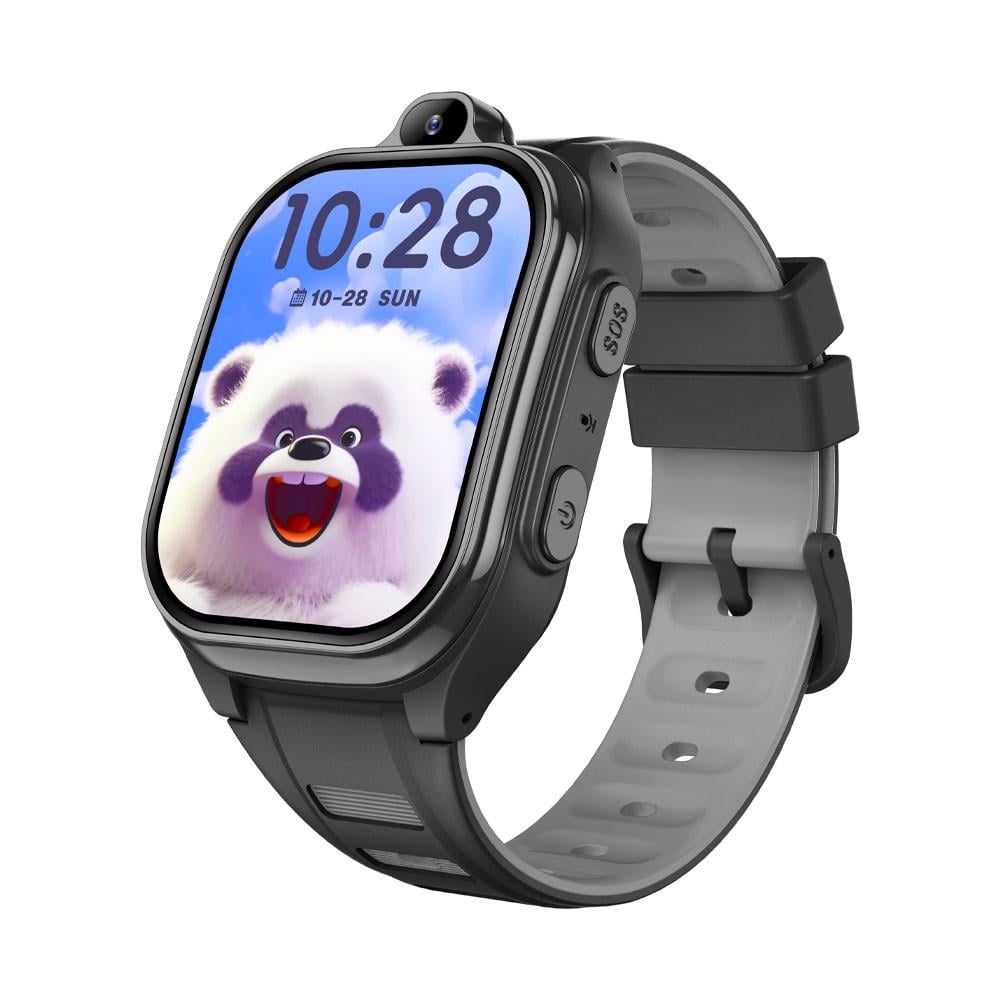 Смарт-часы детские Lemfo AS10 с GPS/SIM-картой/AI-помощником и 2 Мп камерой/видеозвонком и прослушиванием Black (117261814)