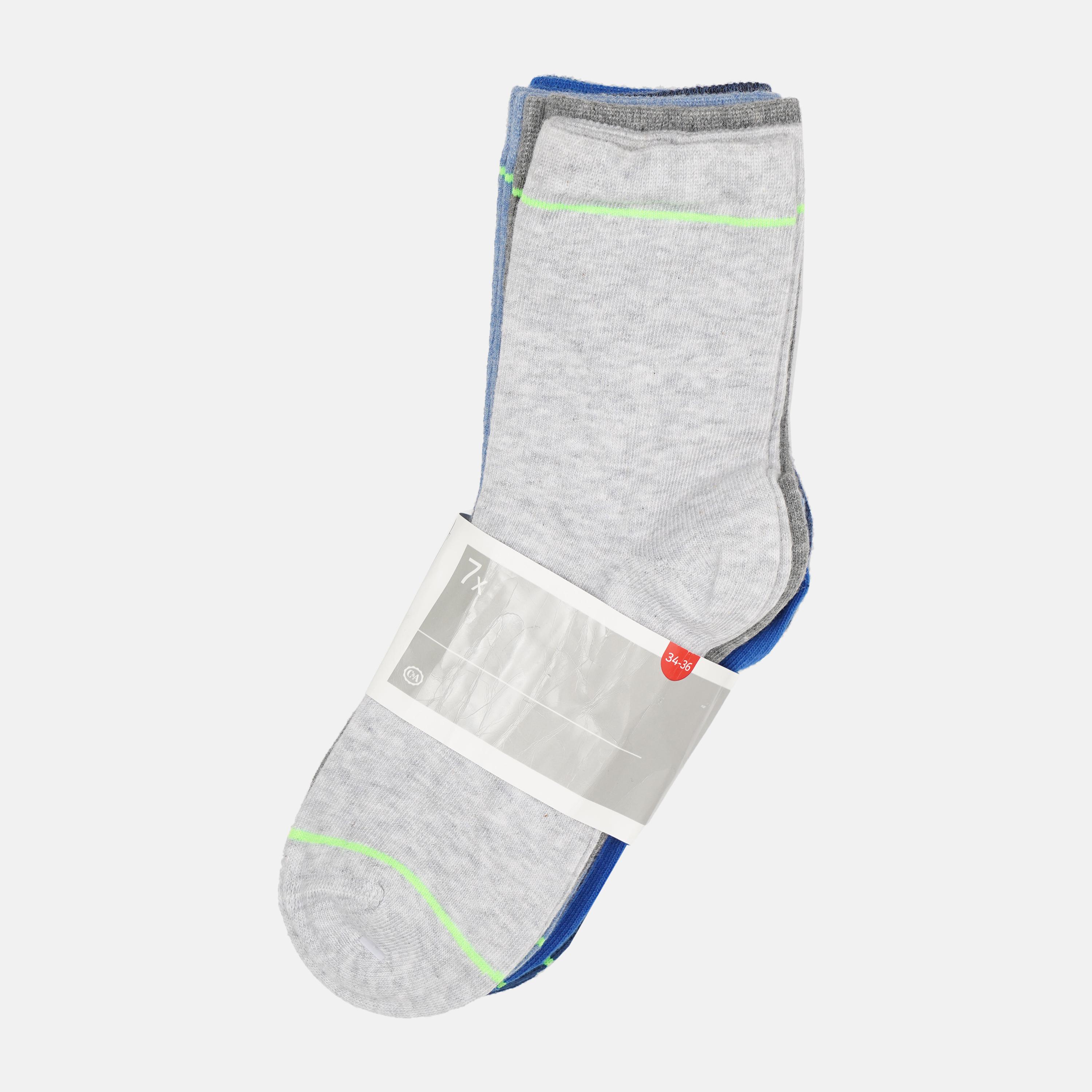 Носки C&A 7 пар р. 34-36 Серый/Синий (4185179440311)