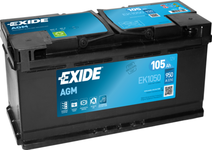 Аккумулятор для легкового автомобиля EXIDE AGM Euro 105 Ah 12V (18073428)
