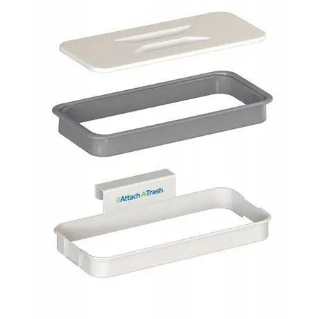 Тримач навісний для пакетів для сміття Attach-A-Trash збірно-розбірне пластикове до 5 кг 24х11х3 см Біло-сірий (opt-17505)